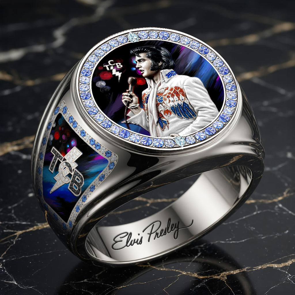 Elvis Presley 3D Engraved Ring – HOATT19281