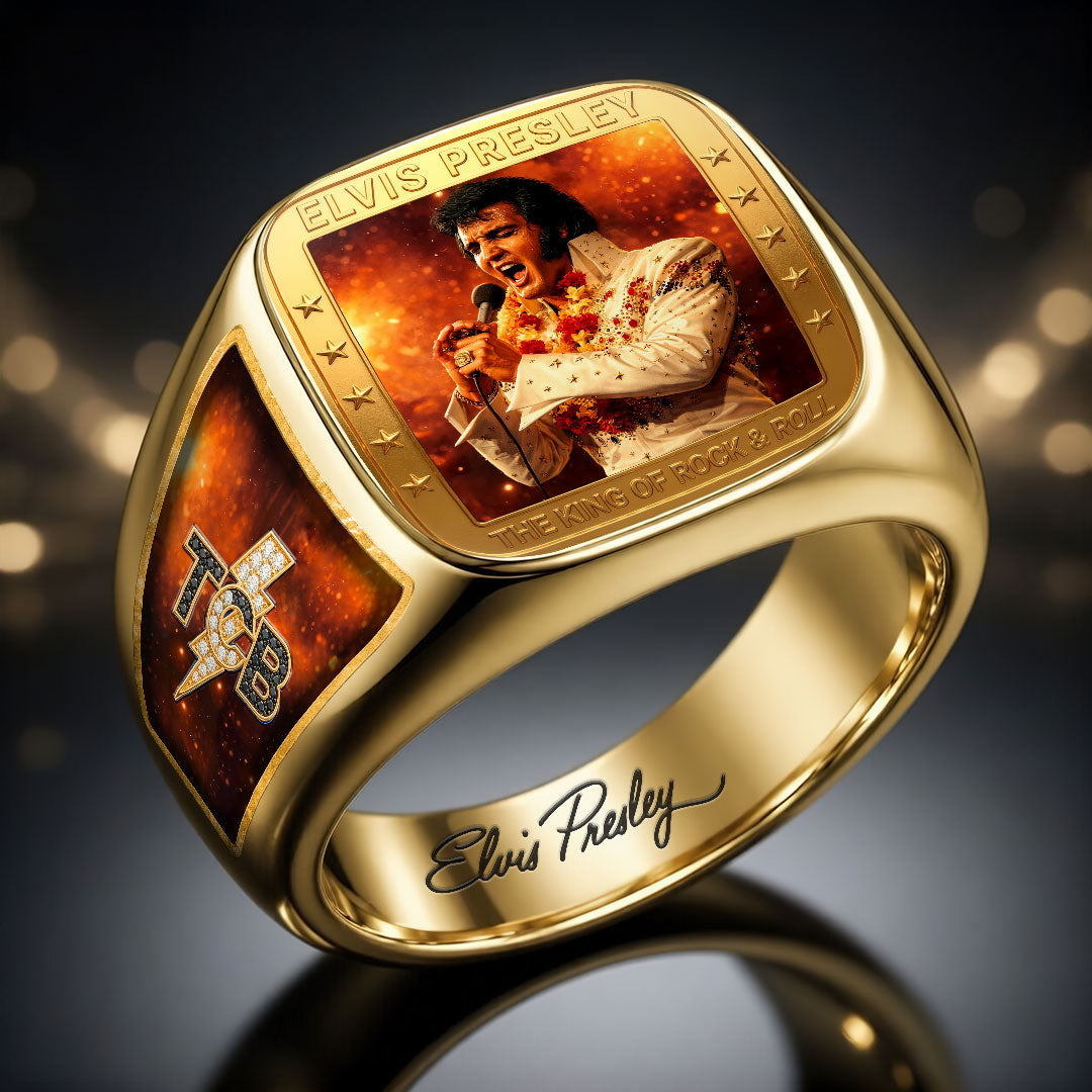 Elvis Presley 3D Engraved Ring – HOATT19282