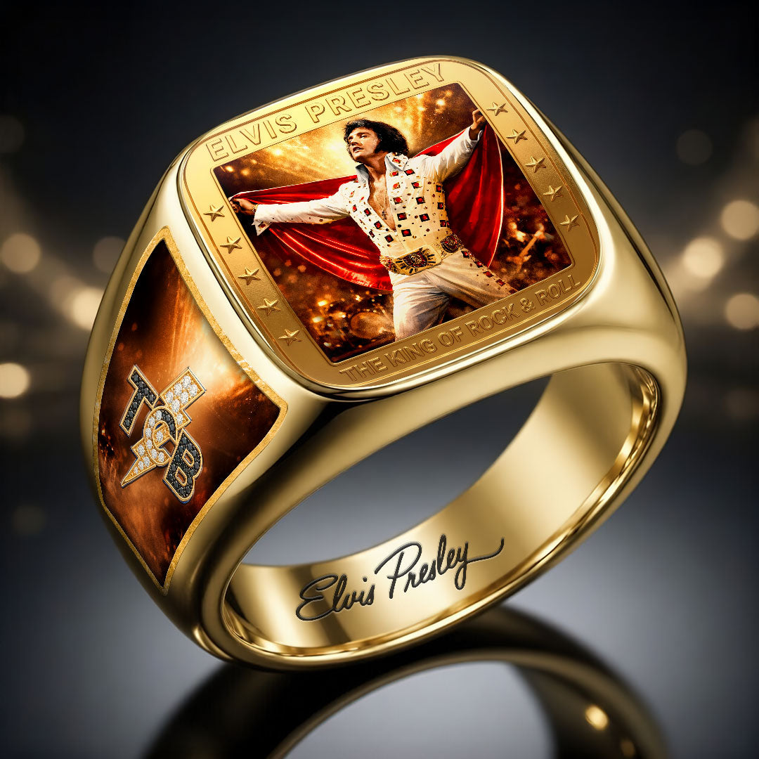 Elvis Presley 3D Engraved Ring – HOATT19283