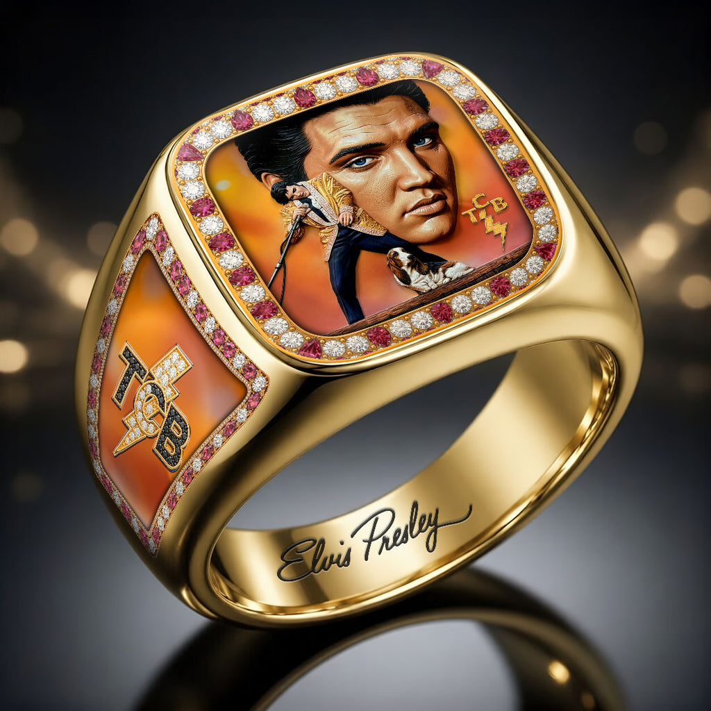 Elvis Presley 3D Engraved Ring – HOATT19292