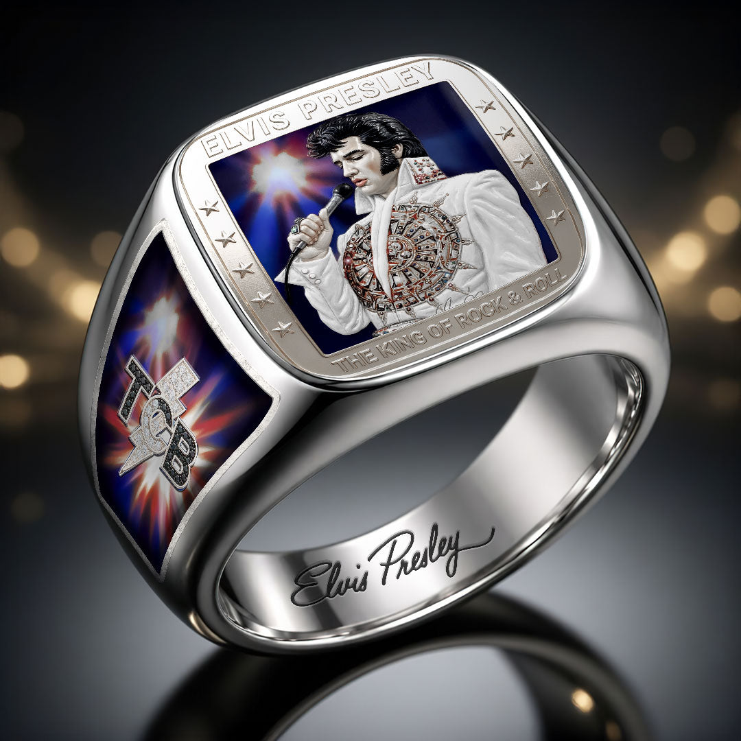 Elvis Presley 3D Engraved Ring – HOATT19293