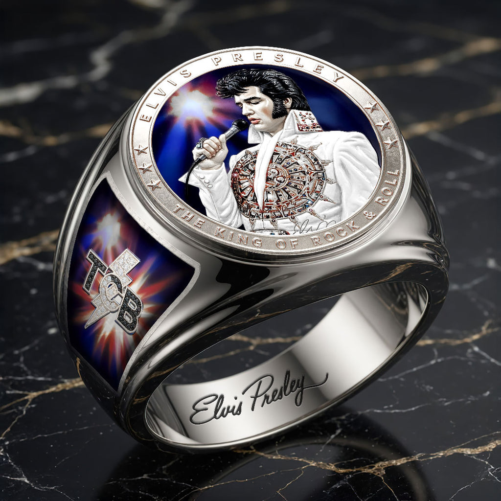 Elvis Presley 3D Engraved Ring – HOATT19293