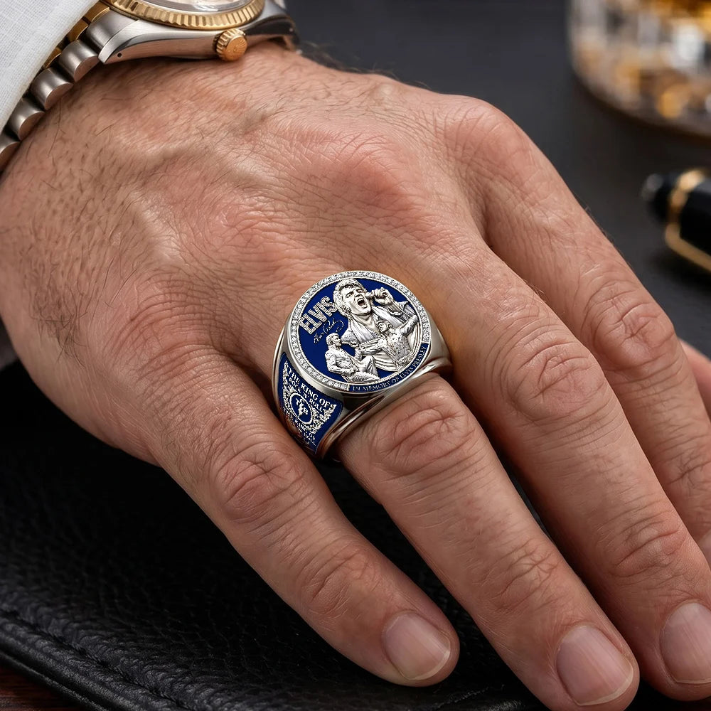 Elvis Presley 3D Engraved Ring – TMTHU9395