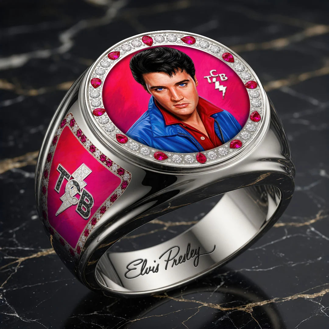 Elvis Presley 3D Engraved Ring – HOATT21347