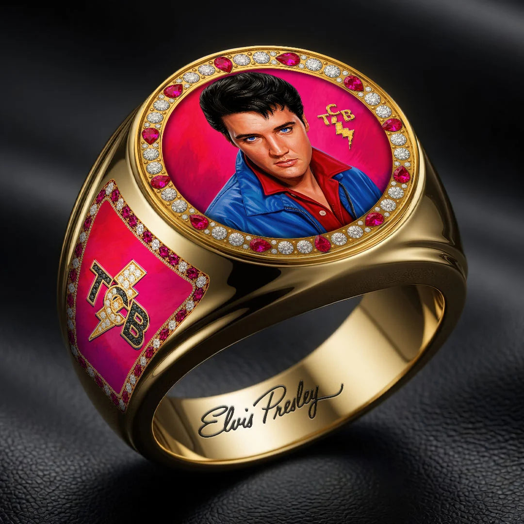 Elvis Presley 3D Engraved Ring – HOATT21347