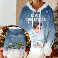 Elvis Presley 3D Women's Faux Fur Trim Fleece Hoodie – MAITM13920