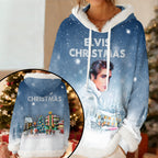 Elvis Presley 3D Women's Faux Fur Trim Fleece Hoodie – MAITM13920