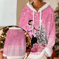 Elvis Presley 3D Women's Faux Fur Trim Fleece Hoodie – MAITM13948