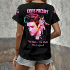 Elvis Presley 3D Women's V-Neck T-Shirt – GNE6837
