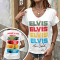Elvis Presley 3D Women's V-Neck T-Shirt – GNE6838