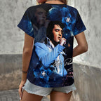 Elvis Presley 3D Women's V-Neck T-Shirt – HOATT17394