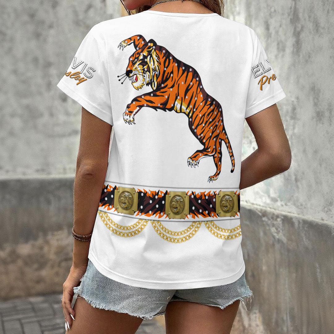 Elvis Presley 3D Women's V-Neck T-Shirt – HOATT17789