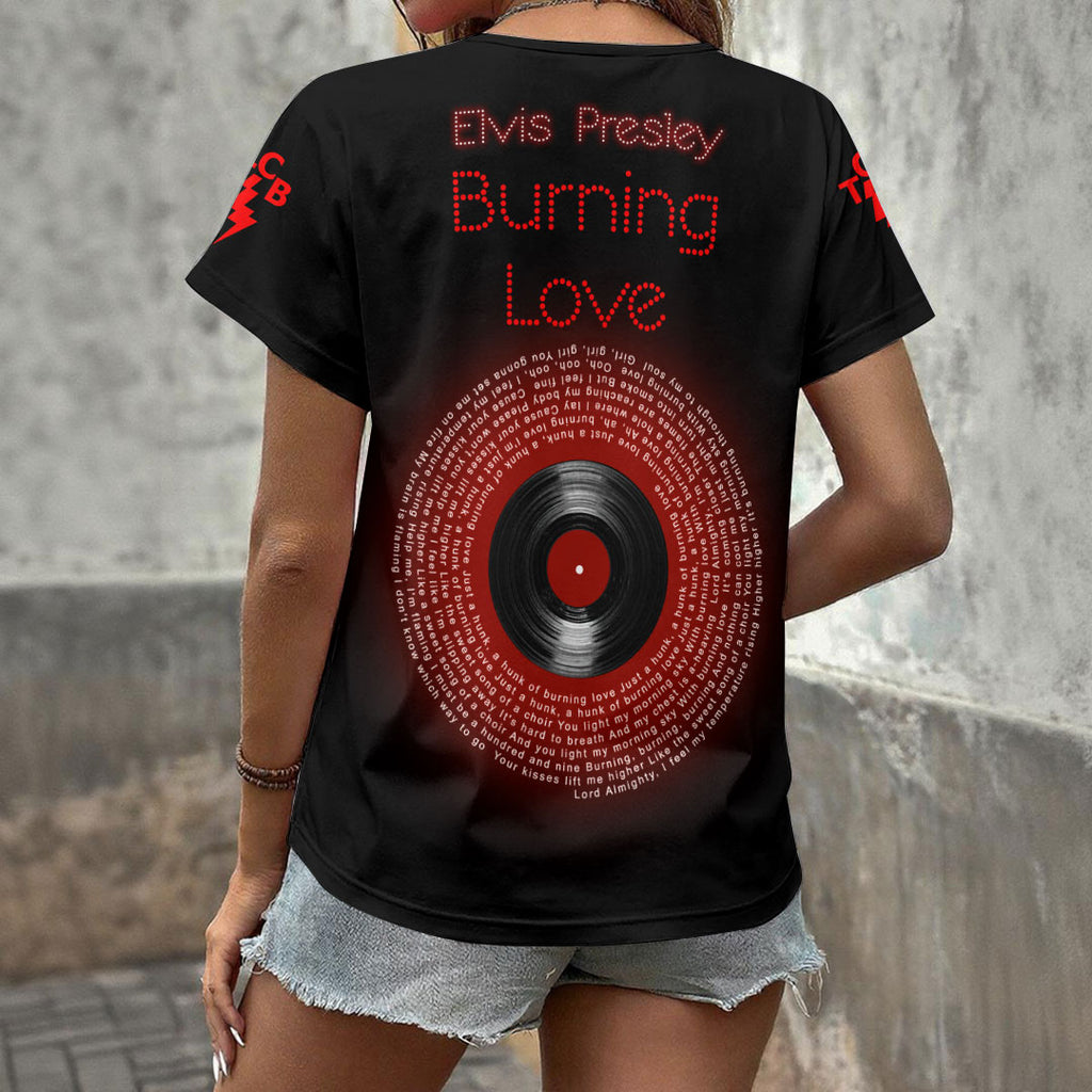 Elvis Presley 3D Women's V-Neck T-Shirt – HOATT17802