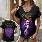 Elvis Presley 3D Women's V-Neck T-Shirt – HOATT17977