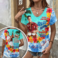 Elvis Presley 3D Women's V-Neck T-Shirt – HOATT18288