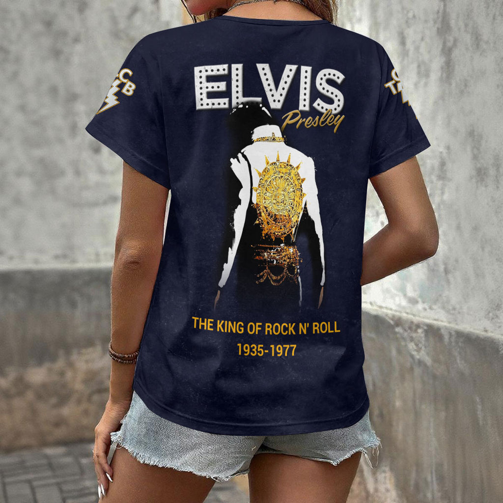 Elvis Presley 3D Women's V-Neck T-Shirt – HOATT18358