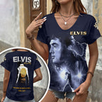 Elvis Presley 3D Women's V-Neck T-Shirt – HOATT18358