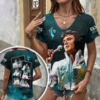 Elvis Presley 3D Women's V-Neck T-Shirt – HOATT18370
