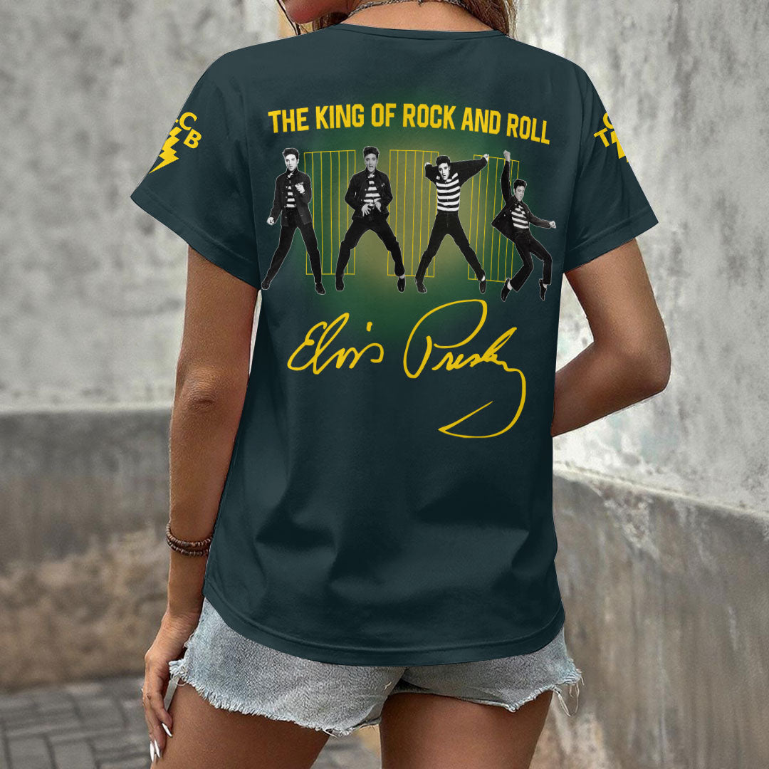 Elvis Presley 3D Women's V-Neck T-Shirt – HOATT18372