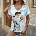 Elvis Presley 3D Women's V-Neck T-Shirt – HOATT18373