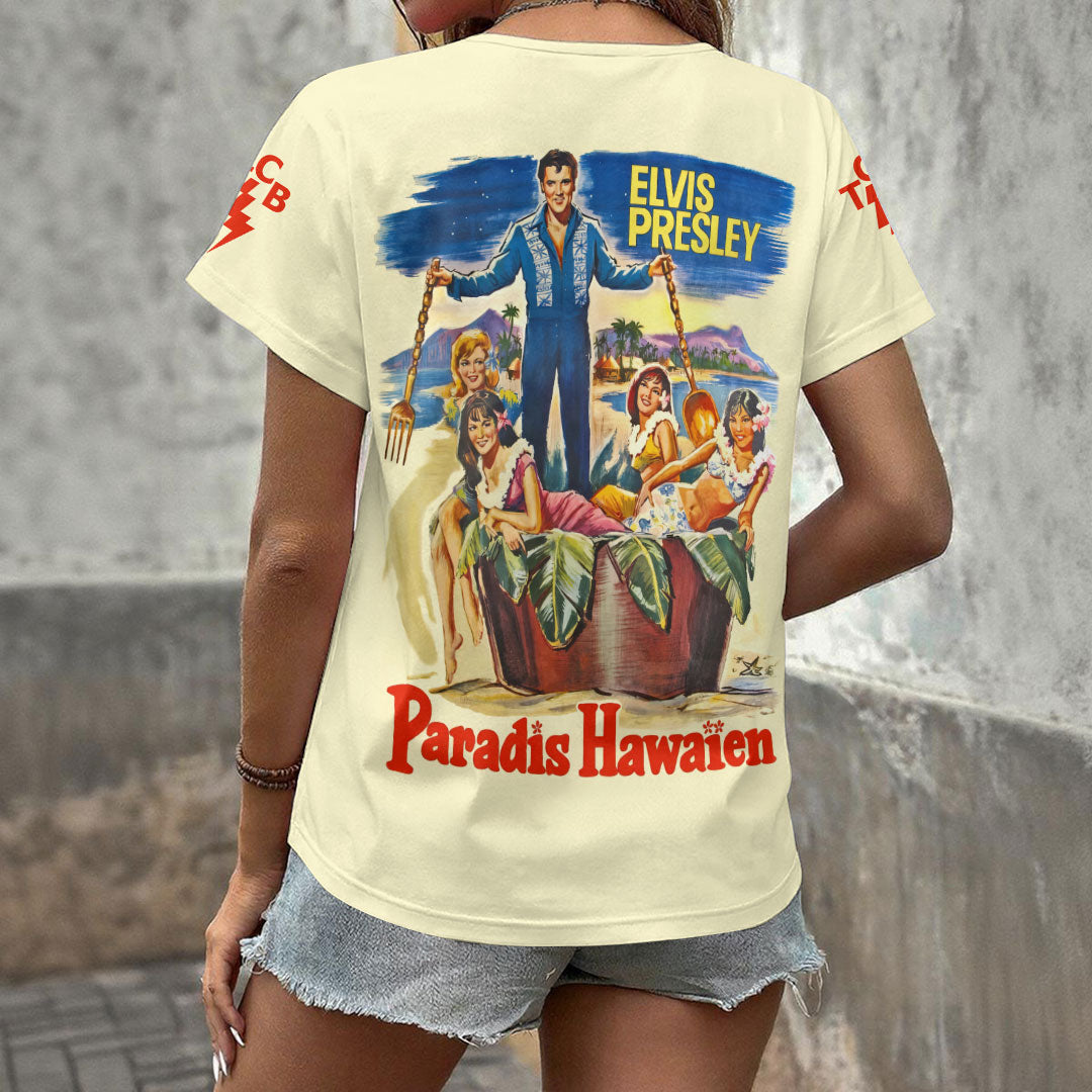 Elvis Presley 3D Women's V-Neck T-Shirt – HOATT18757