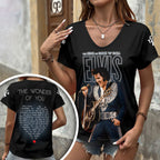 Elvis Presley 3D Women's V-Neck T-Shirt – HOATT18907