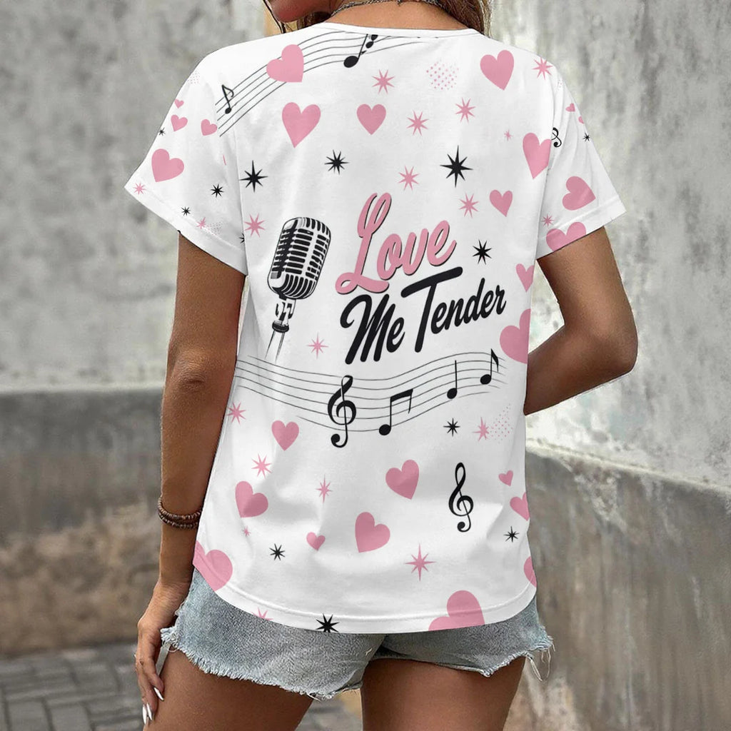 Elvis Presley 3D Women's V-Neck T-Shirt – HOATT20798