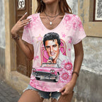 Elvis Presley 3D Women's V-Neck T-Shirt – HOATT20853