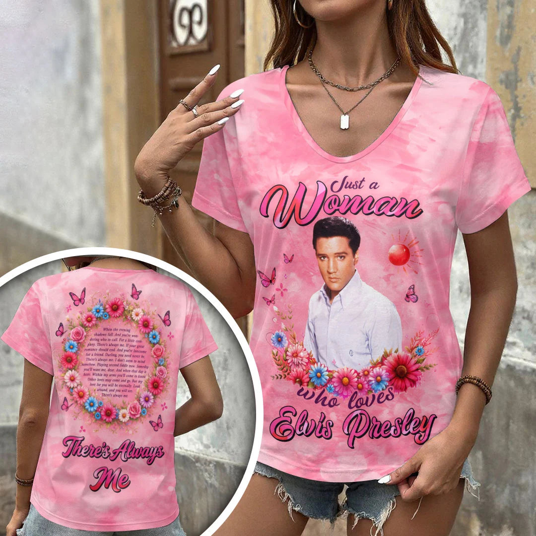 Elvis Presley 3D Women's V-Neck T-Shirt – HOATT20882