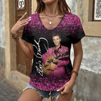 Elvis Presley 3D Women's V-Neck T-Shirt – HOATT20891