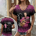 Elvis Presley 3D Women's V-Neck T-Shirt – HOATT20891