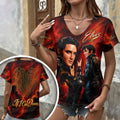 Elvis Presley 3D Women's V-Neck T-Shirt – HOATT20962