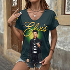 Elvis Presley 3D Women's V-Neck T-Shirt – HOATT18916