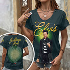 Elvis Presley 3D Women's V-Neck T-Shirt – HOATT18916