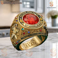 Elvis Presley 91st Anniversary King of Rock N Roll Gold Ring
