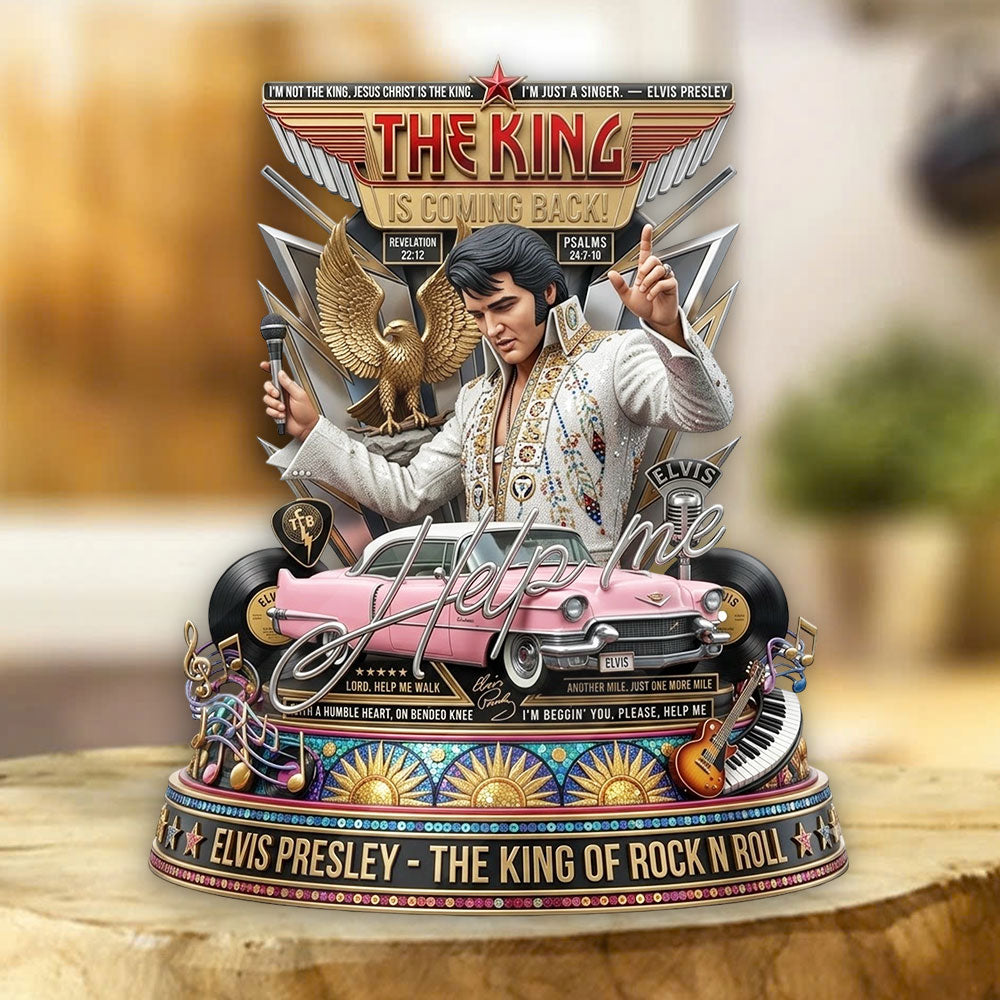 Elvis Presley Custom Shape Acrylic Plaque – TMTHU7334