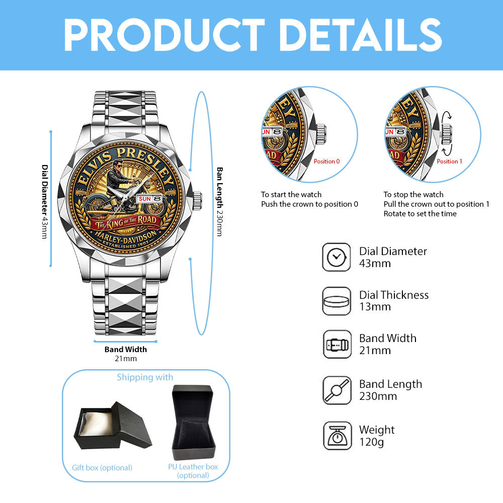 Elvis Presley Alloy Luxury Quartz Watch – TMTHU4436