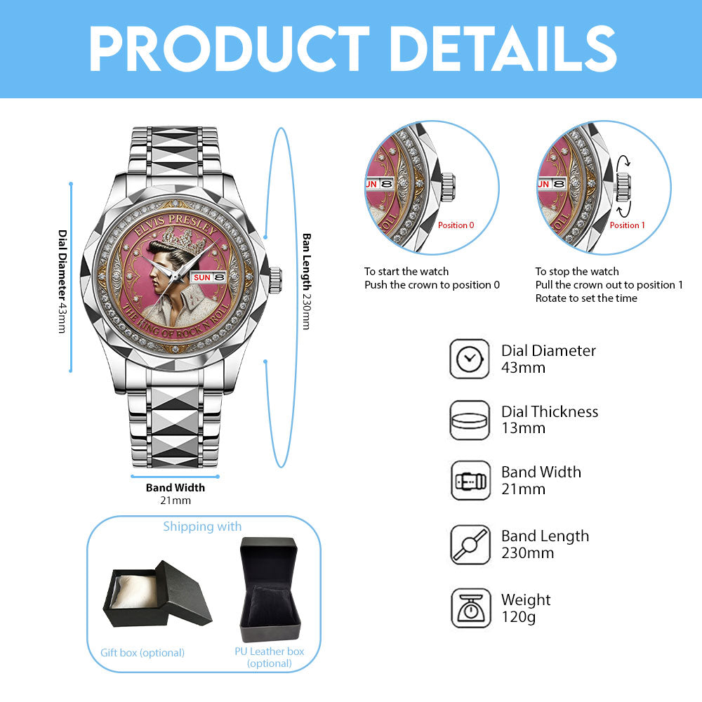 Elvis Presley Alloy Luxury Quartz Watch – TMTHU7260