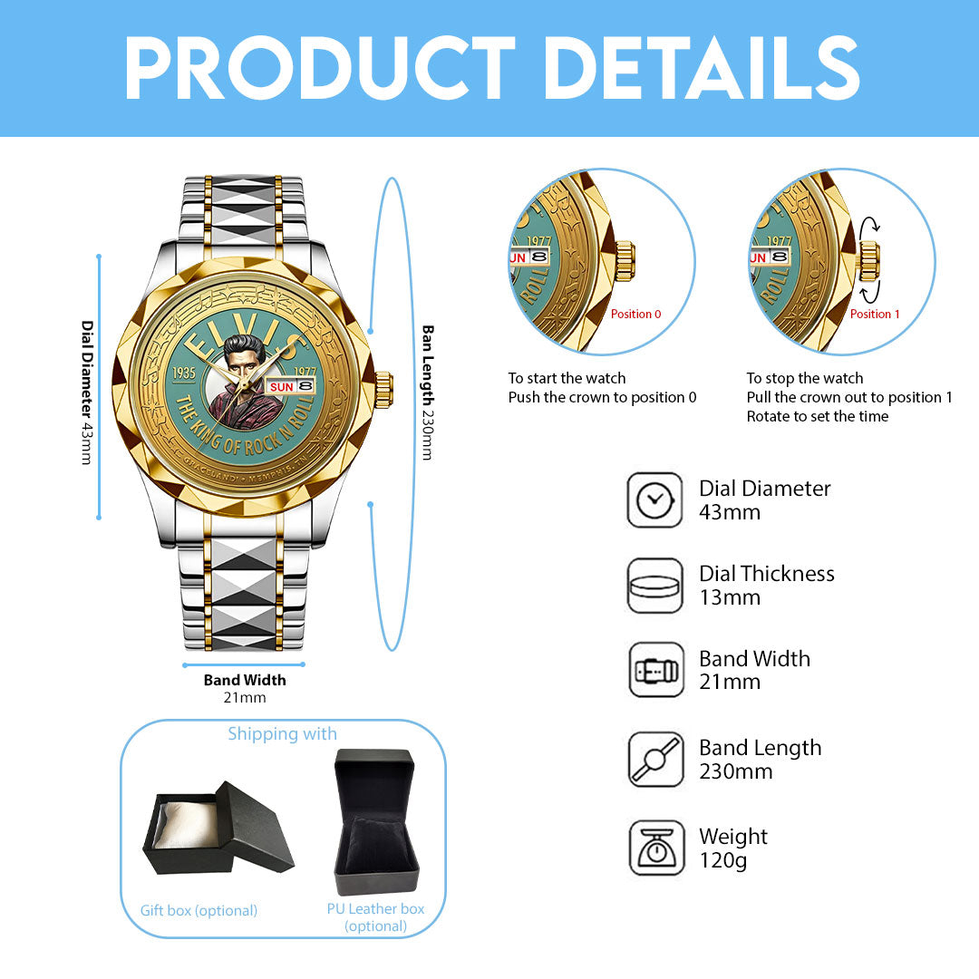 Elvis Presley Alloy Luxury Quartz Watch – HOATT15622