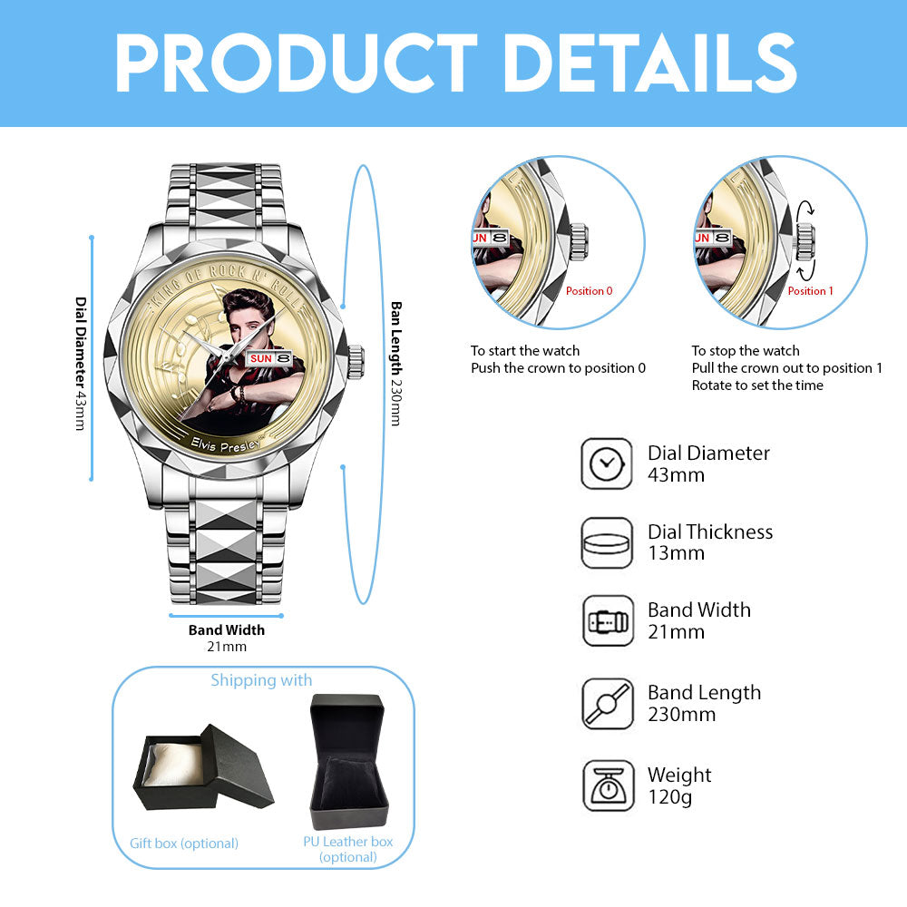 Elvis Presley Alloy Luxury Quartz Watch – MAITM 12060