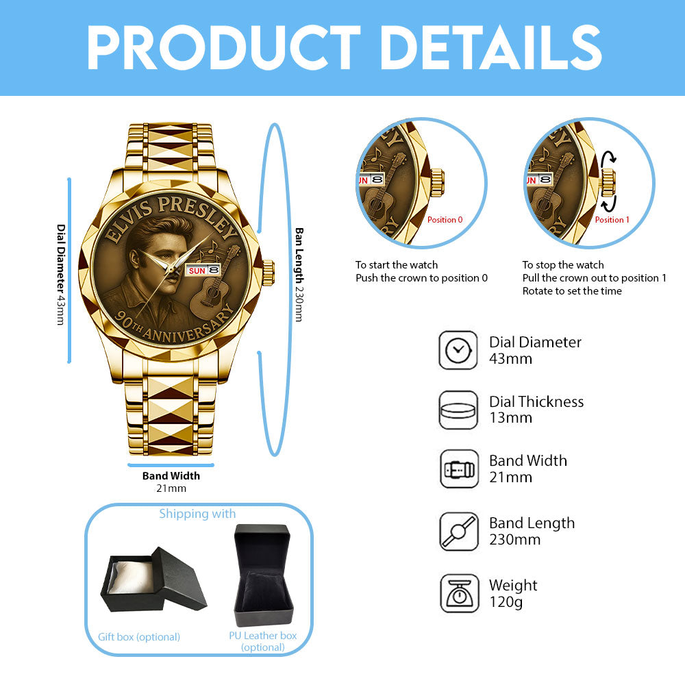 Elvis Presley Alloy Luxury Quartz Watch – TANTN15874