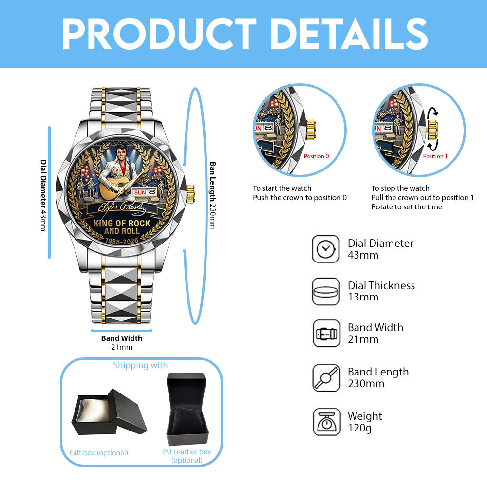 Elvis Presley Alloy Luxury Quartz Watch – TANTN20585