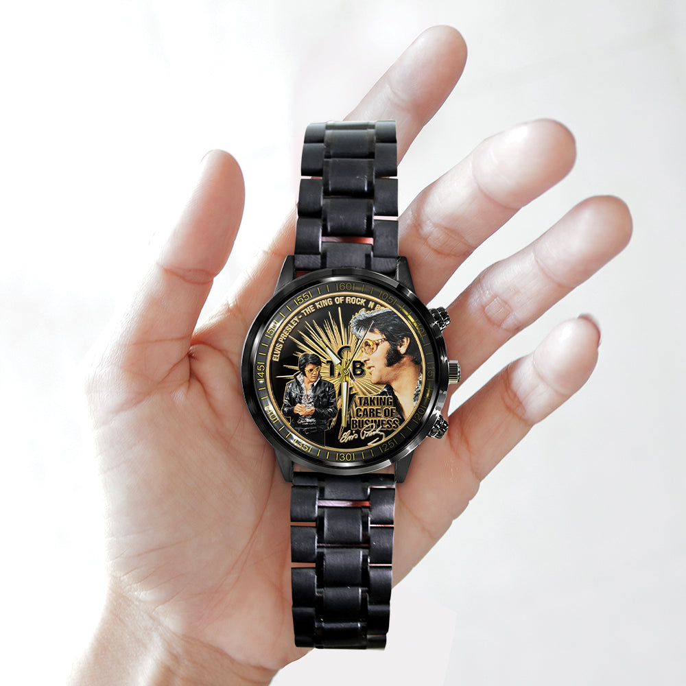 Elvis Presley Black Stainless Steel Watch – TMTHU4442