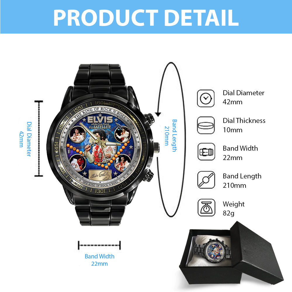 Elvis Presley Black Stainless Steel Watch – TMTHU6502