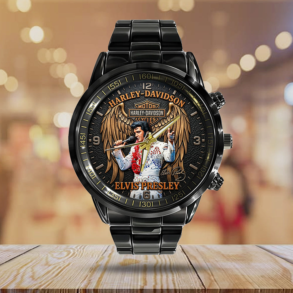 Elvis Presley Black Stainless Steel Watch – TMTHU6583