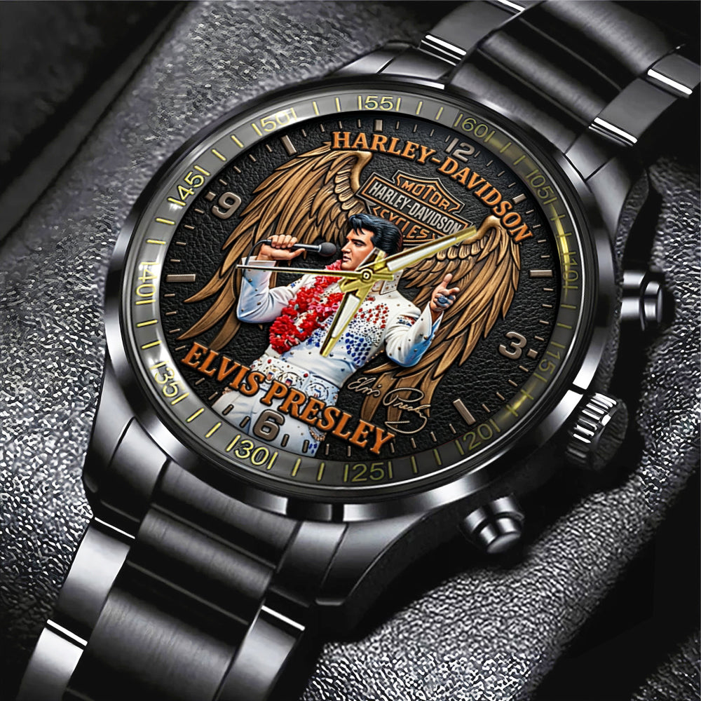 Elvis Presley Black Stainless Steel Watch – TMTHU6583