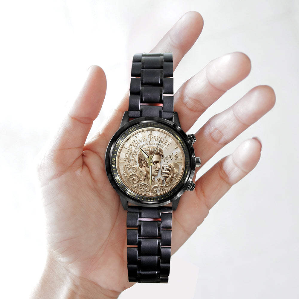 Elvis Presley Black Stainless Steel Watch – TMTHU7187