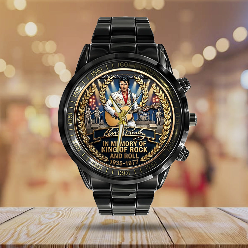 Elvis Presley Black Stainless Steel Watch – MAITM14583