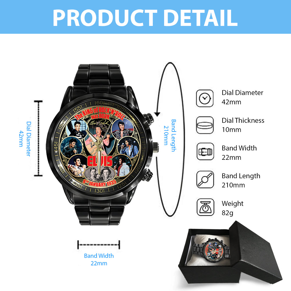 Elvis Presley Black Stainless Steel Watch – TANTN16715