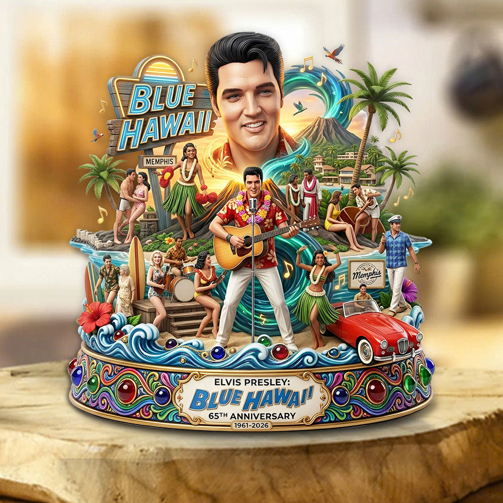 Elvis Presley: Blue Hawaii 65th Anniversary Custom Shape Acrylic Plaque – TMTHU6278
